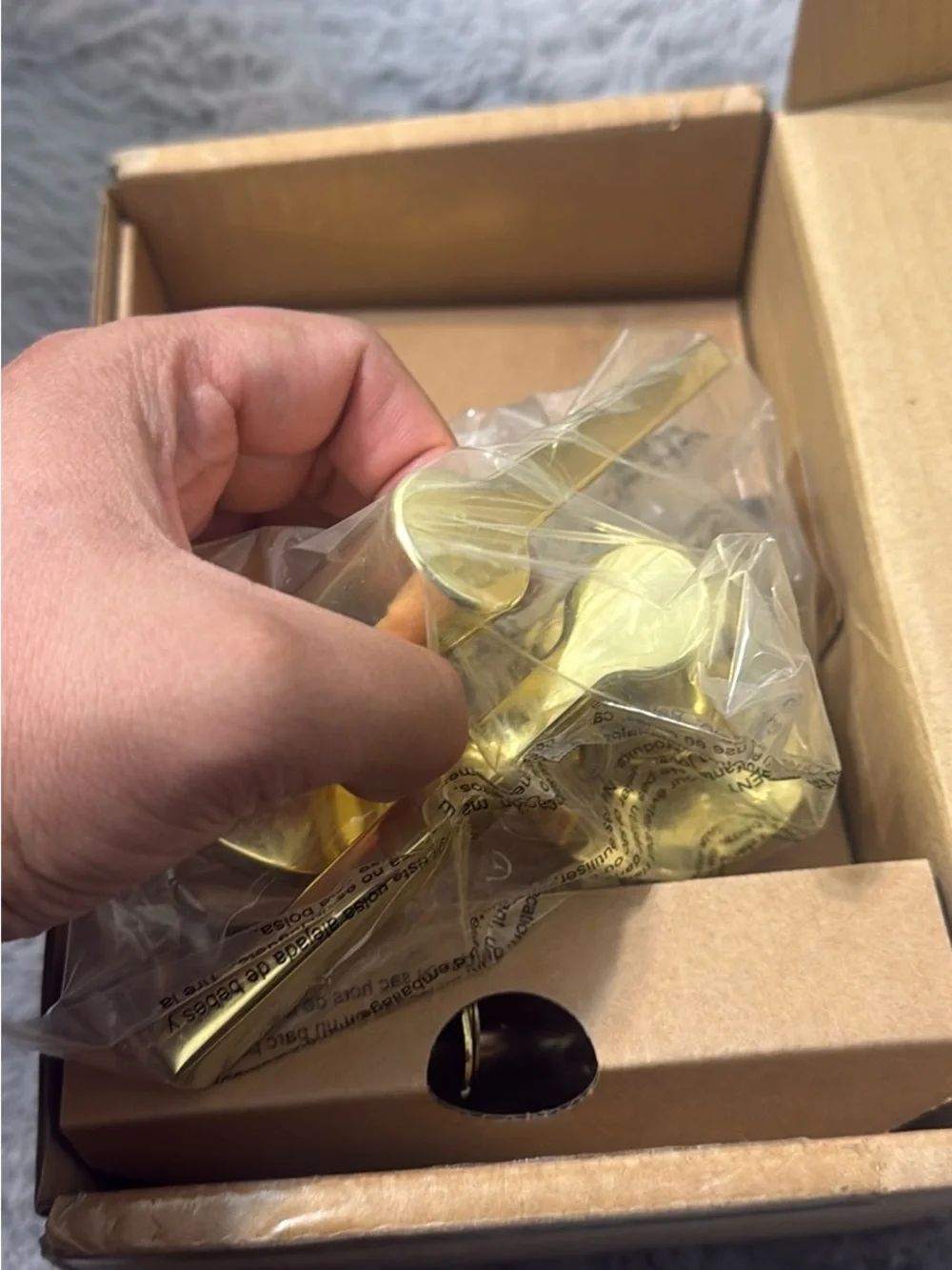 Gold door lever